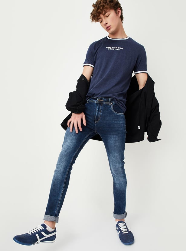 Men Regular Fit Washed Jeans