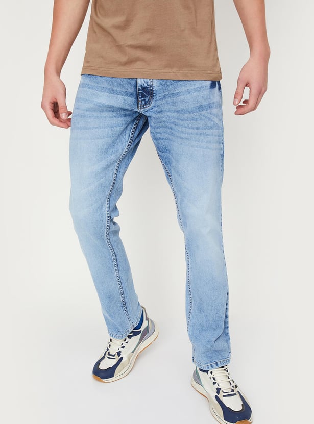 Men Acid Washed Regular Fit Jeans