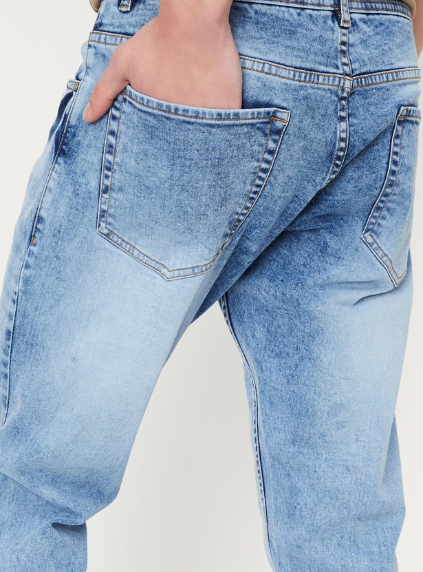 Men Acid Washed Regular Fit Jeans