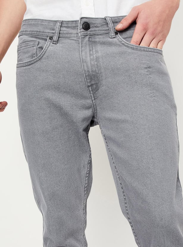 Men Washed Skinny Fit Jeans