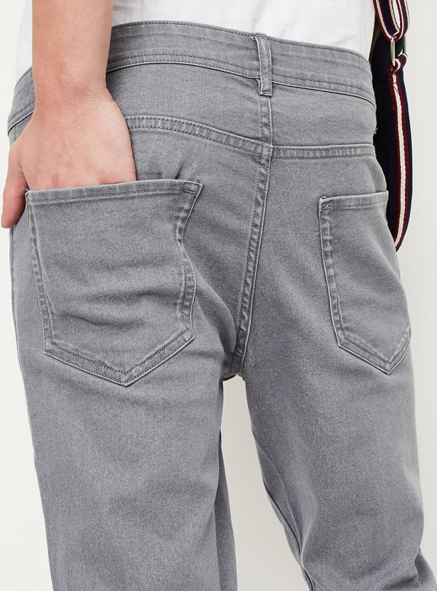 Men Washed Skinny Fit Jeans