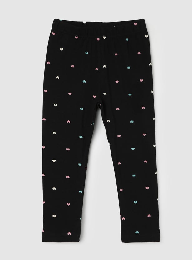 Girls Printed 3/4th Leggings