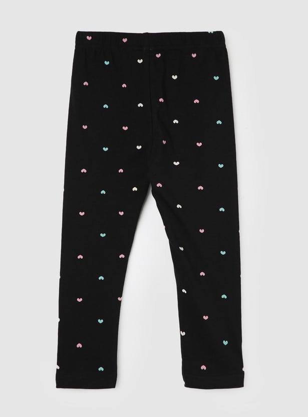 Girls Printed 3/4th Leggings