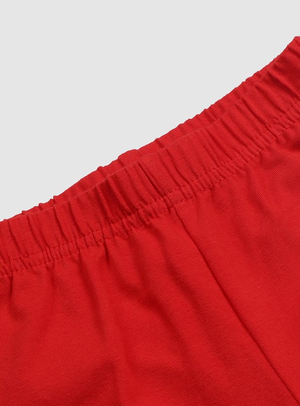 Girls Solid 3/4th Leggings