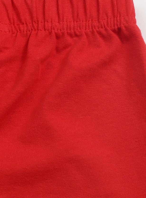 Girls Solid 3/4th Leggings