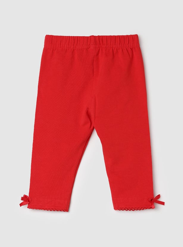 Girls Solid 3/4th Leggings