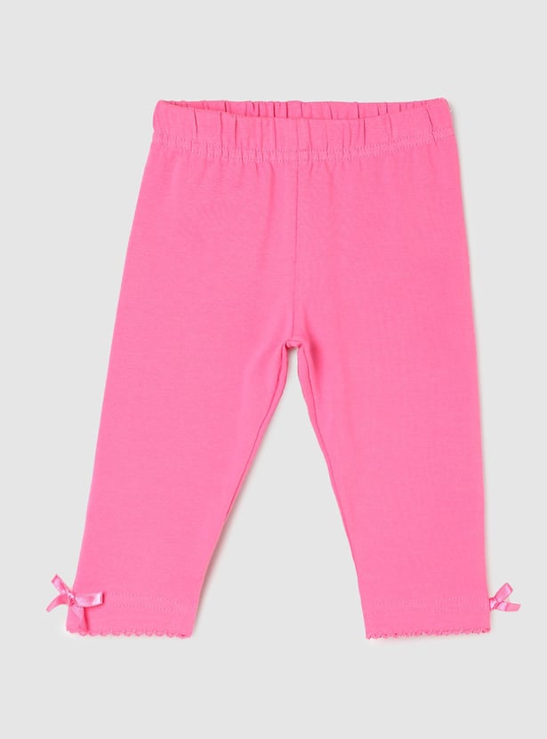 Girls Solid 3/4th Leggings