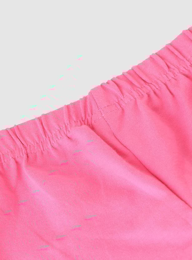 Girls Solid 3/4th Leggings