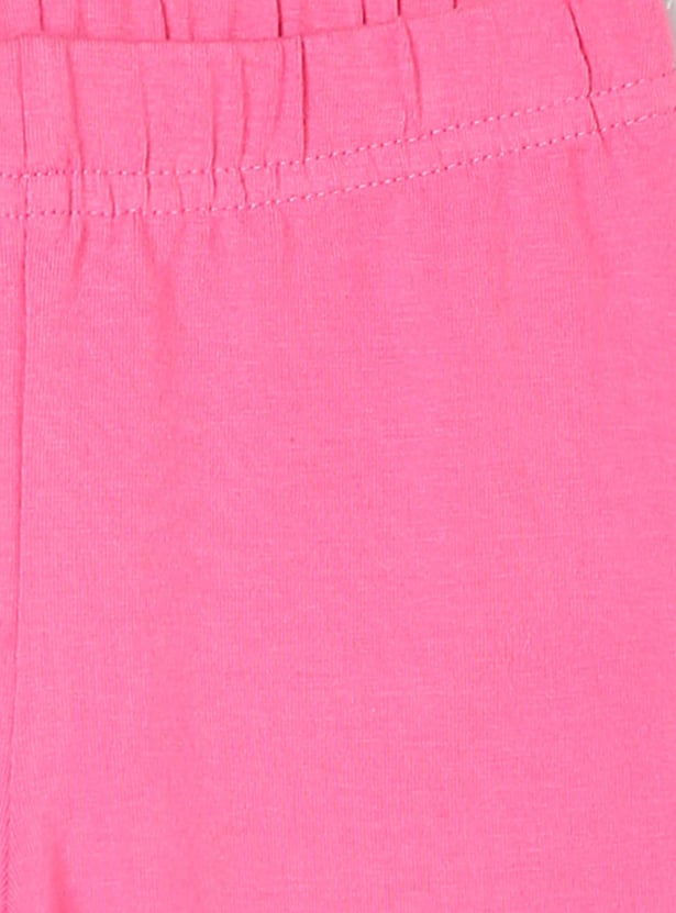 Girls Solid 3/4th Leggings
