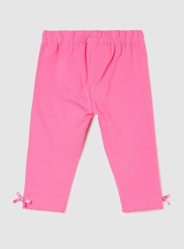 Girls Solid 3/4th Leggings