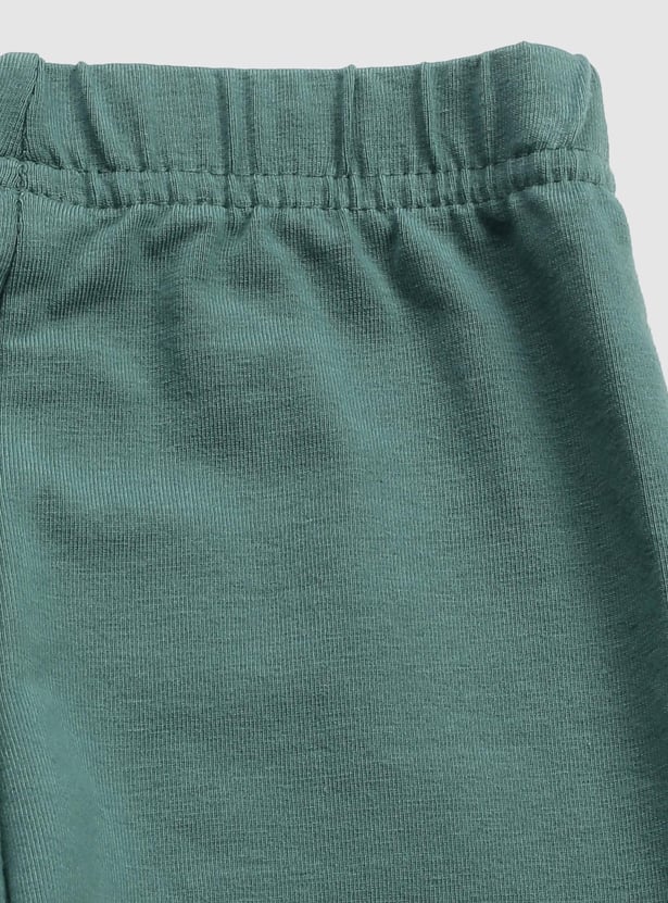 Girls Solid Full-Length Leggings