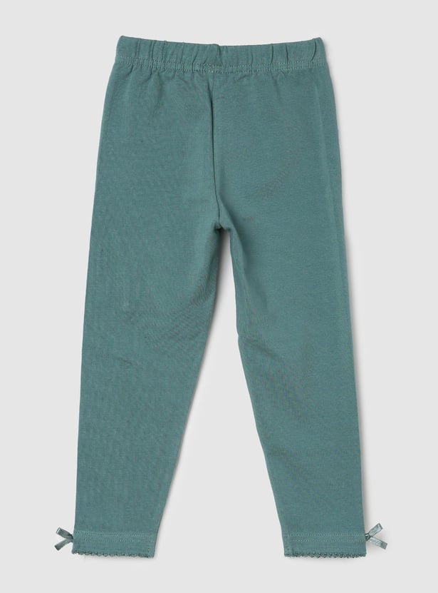 Girls Solid Full-Length Leggings
