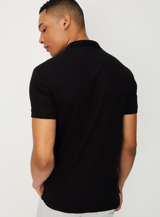 Men Colourblocked Polo T-shirt