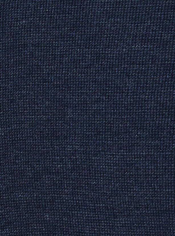 Men Textured Henley Neck T-shirt