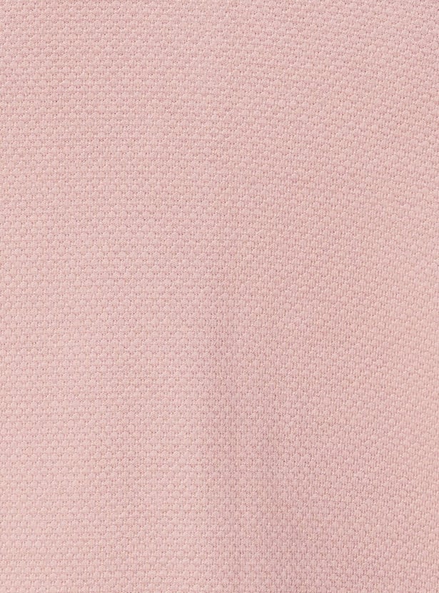Men Textured Henley Neck T-shirt