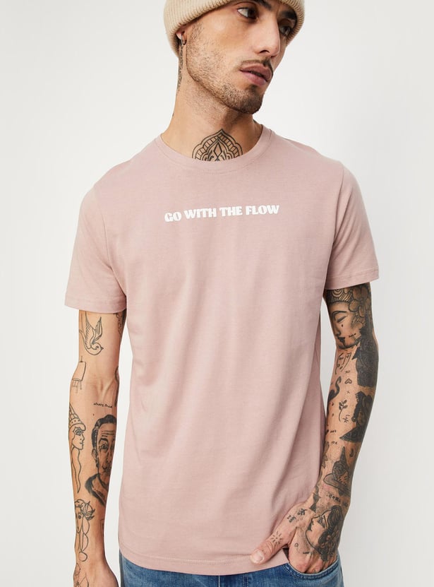 Men Typographic Printed T-shirt