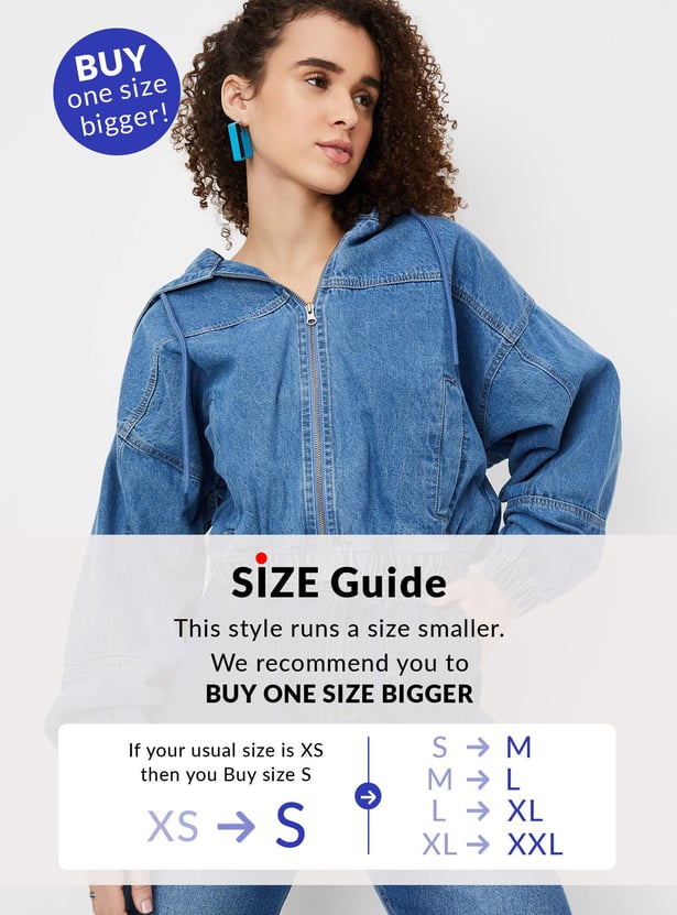 Women Hooded Denim Jacket