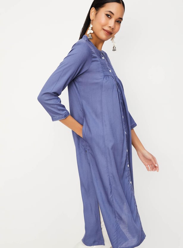 Women Smocked Straight Kurta