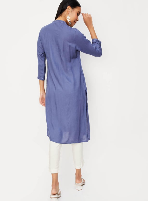 Women Smocked Straight Kurta