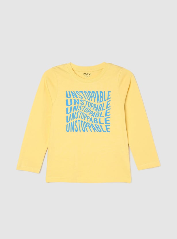 Boys Typographic Printed T-shirt