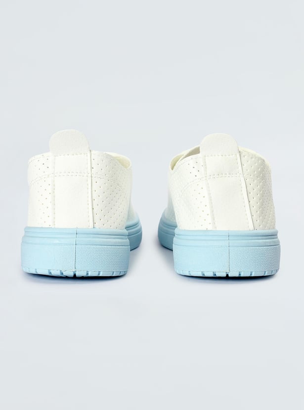 Women Colourblocked Perforated Sneakers