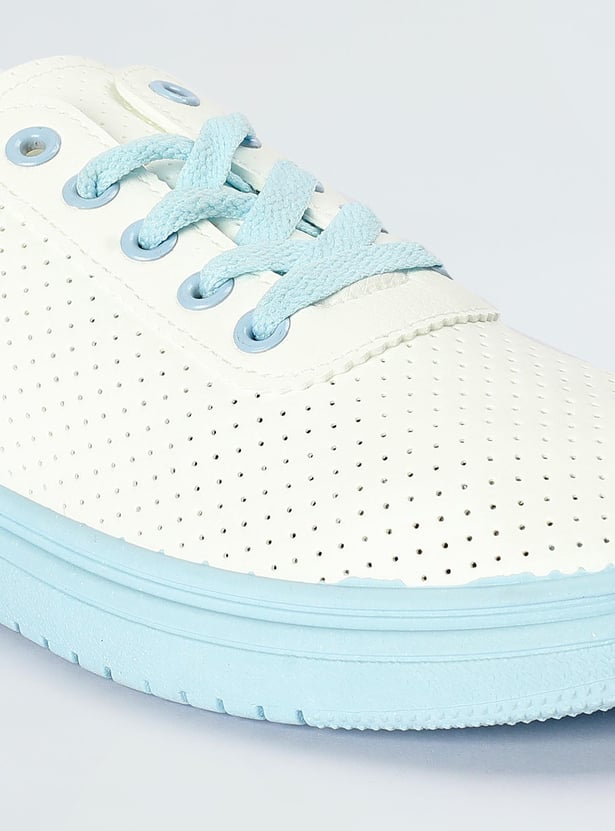 Women Colourblocked Perforated Sneakers