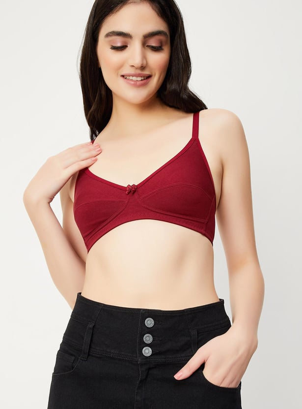 Women Solid Full Coverage Bra - Pack of 2