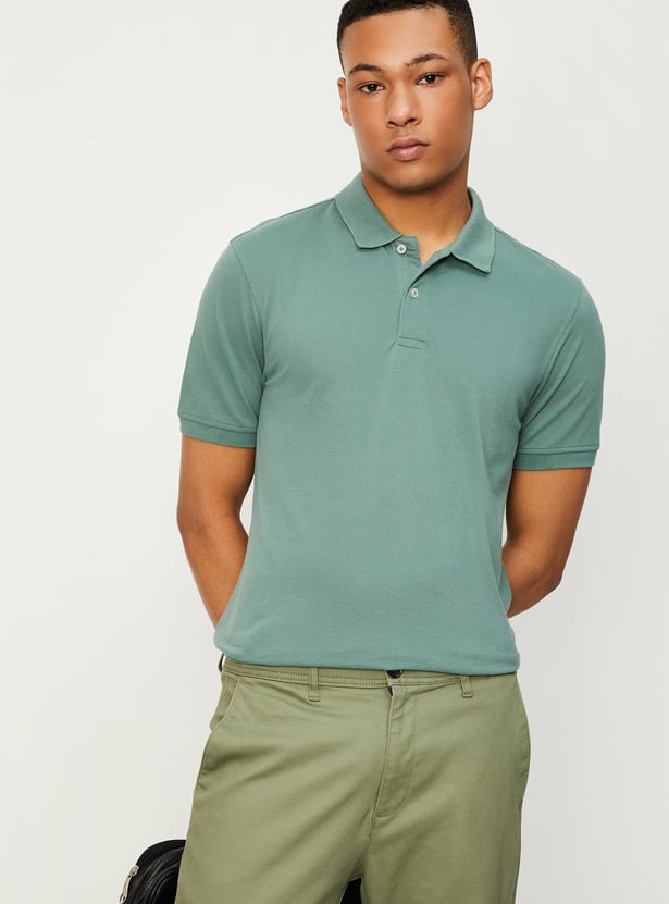 Men Slim Fit Polo T-shirt