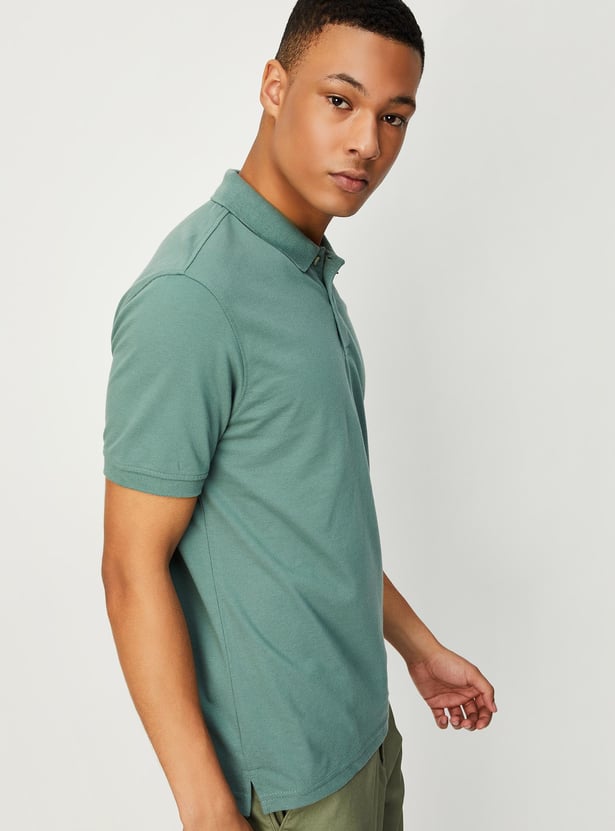 Men Slim Fit Polo T-shirt