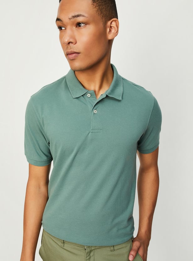Men Slim Fit Polo T-shirt