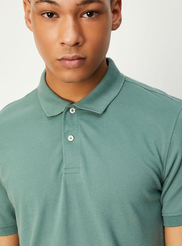 Men Slim Fit Polo T-shirt