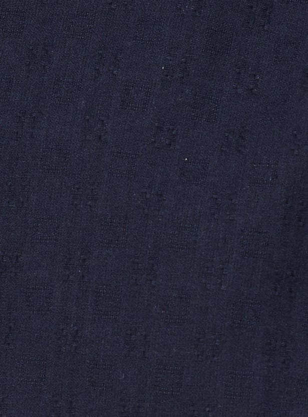 Men Dobby Woven Short Kurta