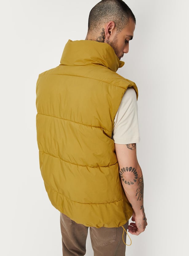 Men Relaxed Fit Bomber Gilet