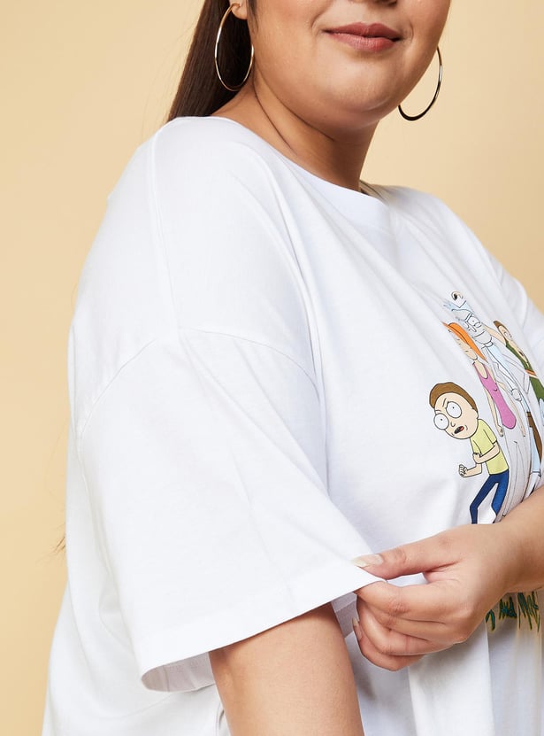 Women Rick and Morty Printed T-shirt