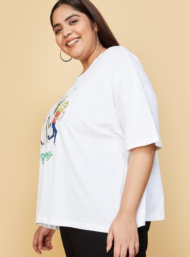 Women Rick and Morty Printed T-shirt
