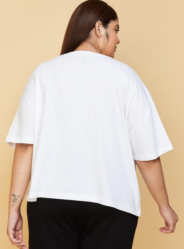 Women Tom & Jerry Printed Crop T-shirt