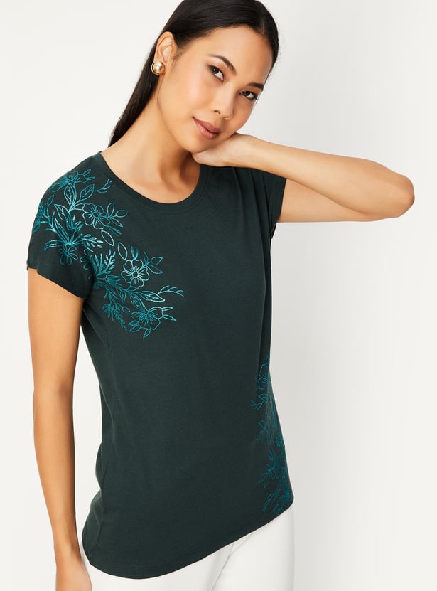 Women Floral Printed T-shirt