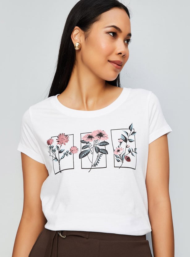 Women Floral Printed T-shirt