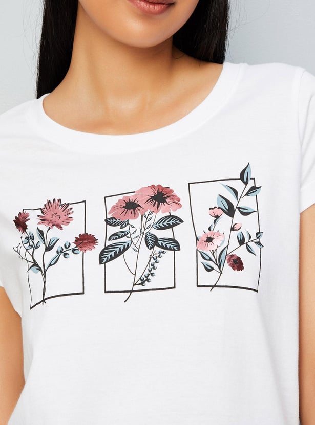 Women Floral Printed T-shirt