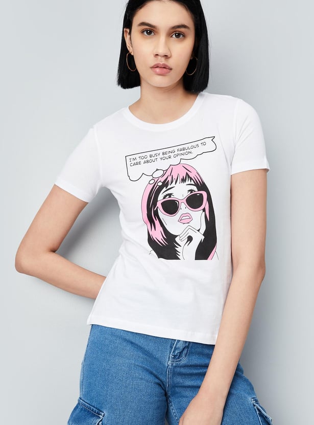 Women Graphic Printed T-shirt