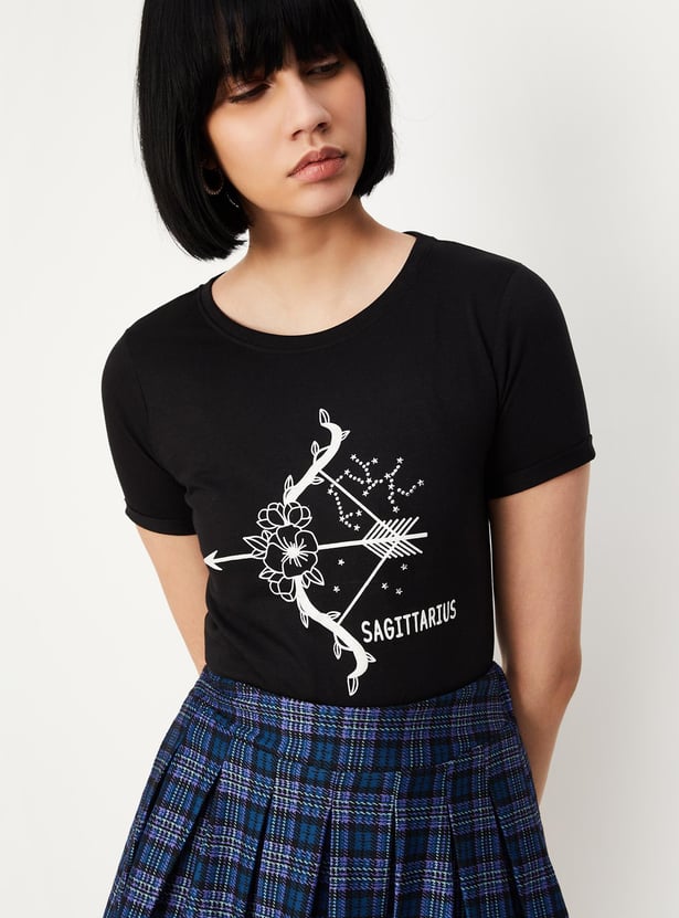 Women Zodiac Printed T-shirt
