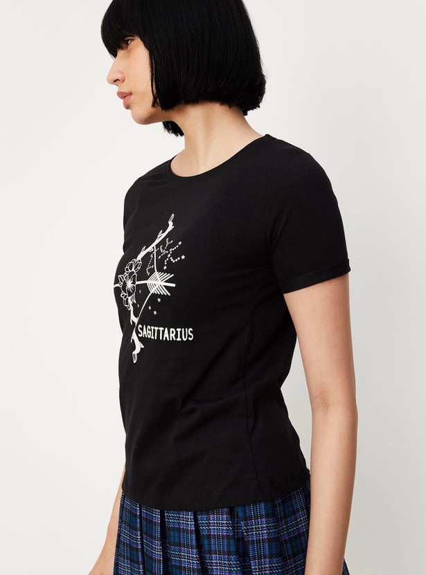 Women Zodiac Printed T-shirt