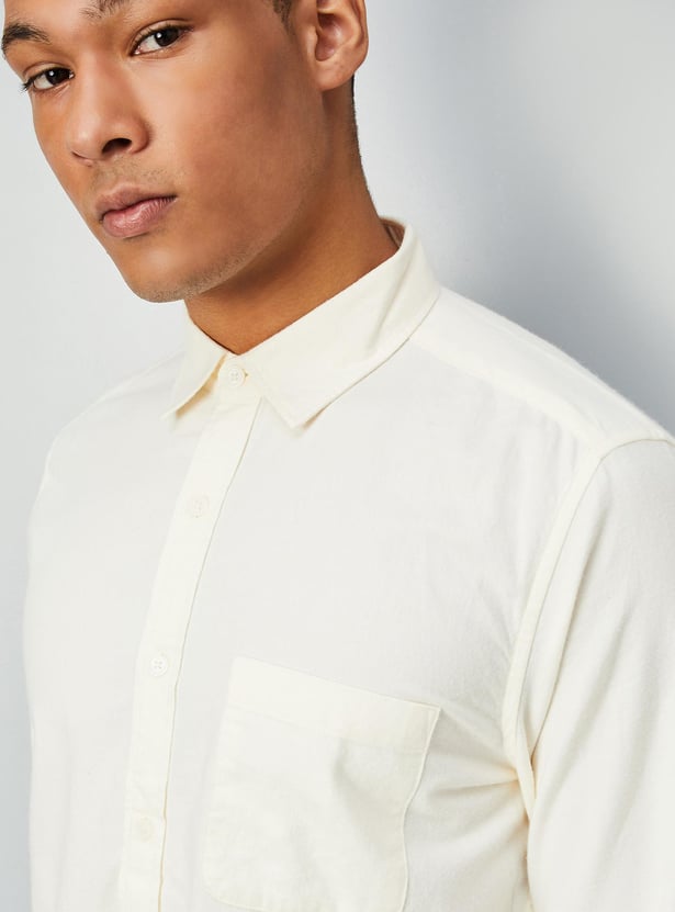 Men Slim Fit Smart Casual Shirt