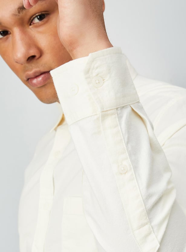 Men Slim Fit Smart Casual Shirt