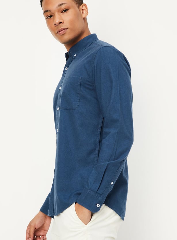 Men Slim Fit Smart Casual Shirt