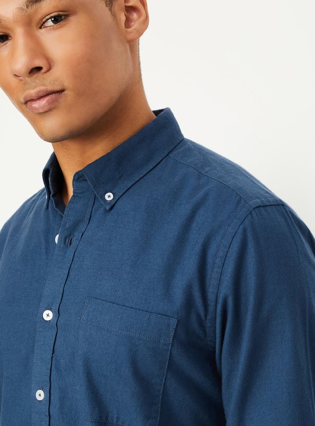 Men Slim Fit Smart Casual Shirt