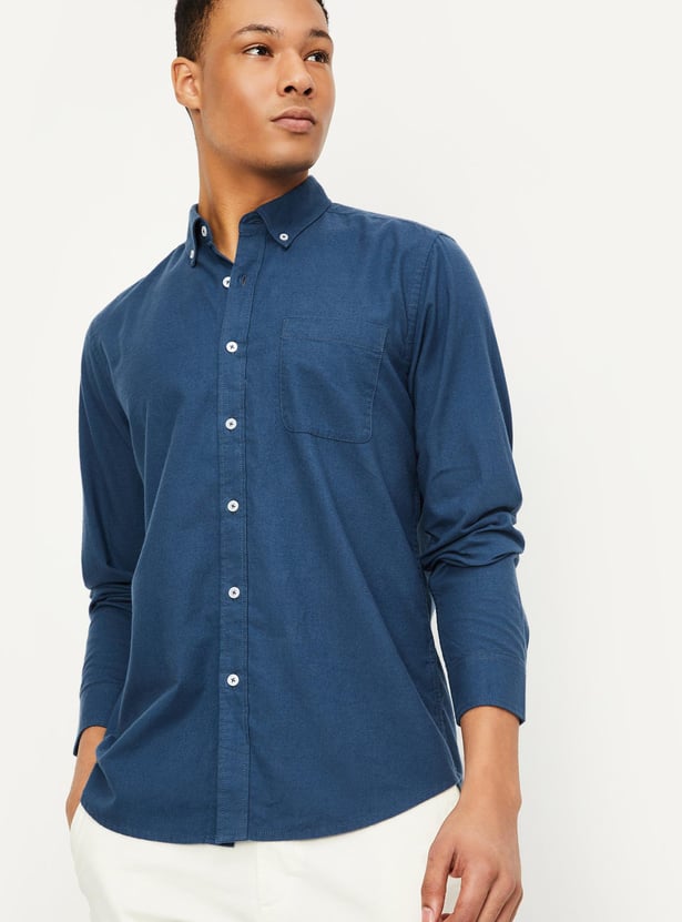 Men Slim Fit Smart Casual Shirt