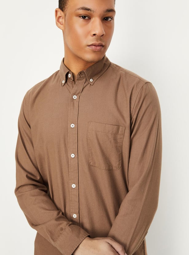 Men Slim Fit Smart Casual Shirt