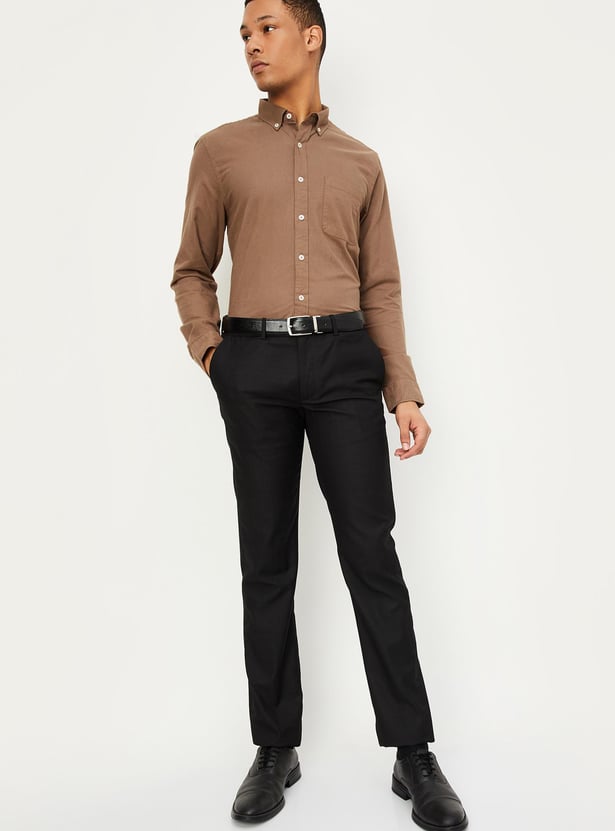 Men Slim Fit Smart Casual Shirt