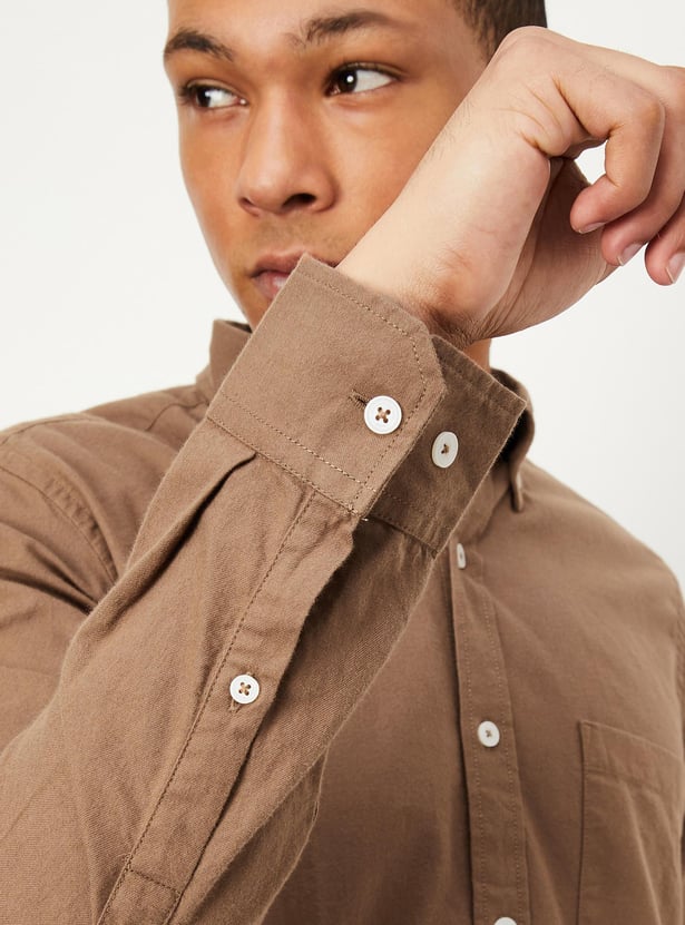 Men Slim Fit Smart Casual Shirt